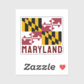 Sticker Drapeau du Maryland (Feuille)