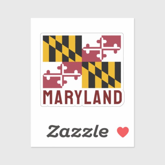 Sticker Drapeau du Maryland (Feuille)