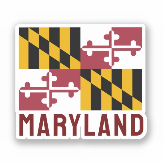 Sticker Drapeau du Maryland (Recto)