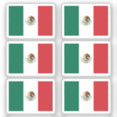 Sticker Drapeau du Mexique Collection pack de 6 (Recto)