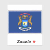 Sticker Drapeau du Michigan (Feuille)