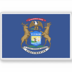 Sticker Drapeau du Michigan