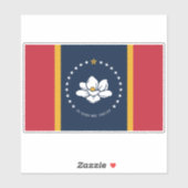 Sticker Drapeau du Mississippi (Feuille)