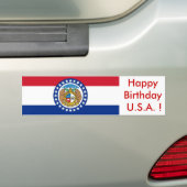 Sticker Drapeau du Missouri, Joyeux Anniversaire U (En voiture)