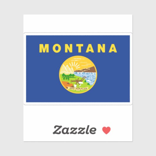 Sticker Drapeau du Montana (Feuille)