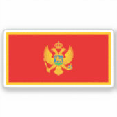 Sticker Drapeau du Monténégro découpé sur mesure (Recto)