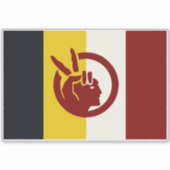 Sticker drapeau du Mouvement des Amérindiens (Devant)