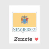 Sticker Drapeau du New Jersey (Feuille)