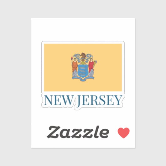 Sticker Drapeau du New Jersey (Feuille)