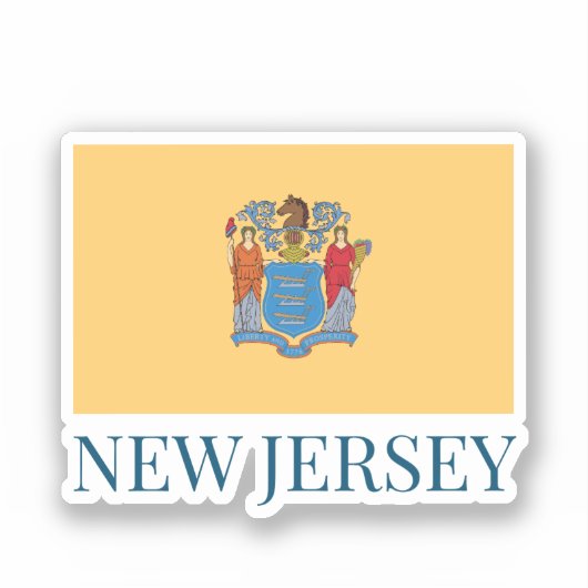 Sticker Drapeau du New Jersey (Recto)