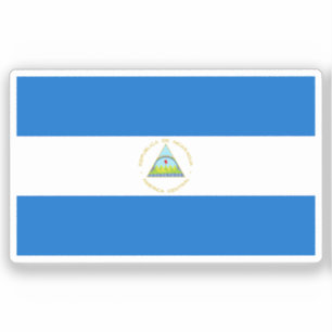 Sticker Drapeau du Nicaragua découpé sur mesure 