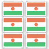Sticker Drapeau du Niger Collection pack de 6 (Recto)