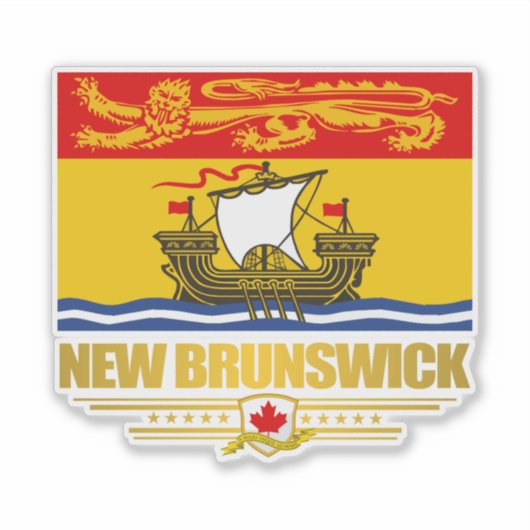 Sticker Drapeau du Nouveau-Brunswick (Devant)