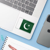Sticker Drapeau du Pakistan (Ordinateur portable avec iPhone)