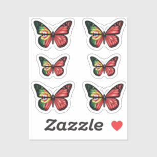 Sticker Drapeau du papillon portugais