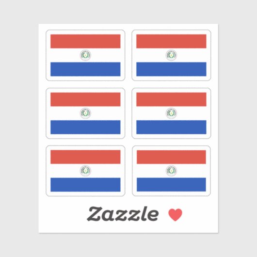 Sticker Drapeau du Paraguayan (Feuille)