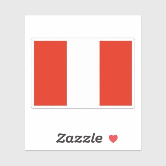 Sticker Drapeau du Pérou (Feuille)