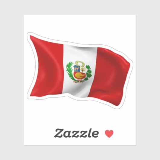 Sticker Drapeau du Pérou (Feuille)