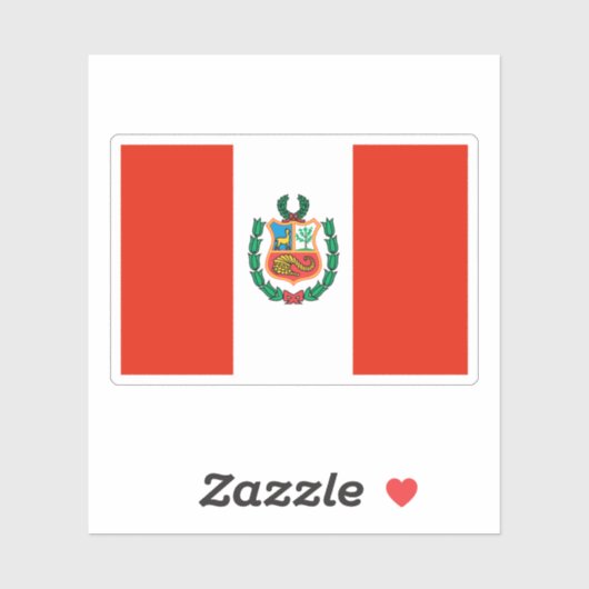 Sticker Drapeau du Pérou (Feuille)