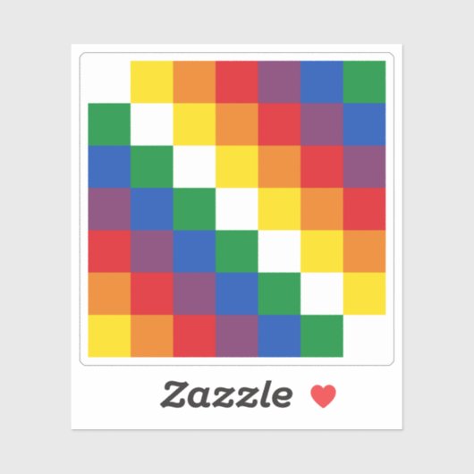 Sticker Drapeau du peuple Aymara (Aimara), Amérique du Sud (Feuille)