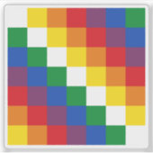 Sticker Drapeau du peuple Aymara (Aimara), Amérique du Sud (Devant)