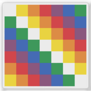 Sticker Drapeau du peuple Aymara (Aimara), Amérique du Sud