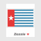Sticker Drapeau du peuple de Papouasie occidentale, Papoua (Feuille)