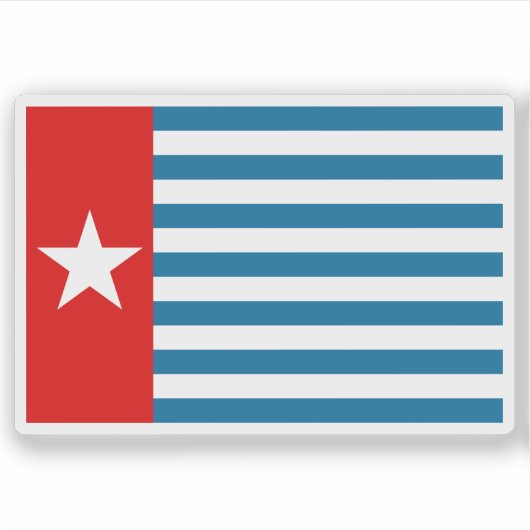 Sticker Drapeau du peuple de Papouasie occidentale, Papoua (Devant)