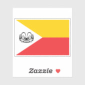 Sticker Drapeau du peuple marquisien, Polynésie, Océanie (Feuille)