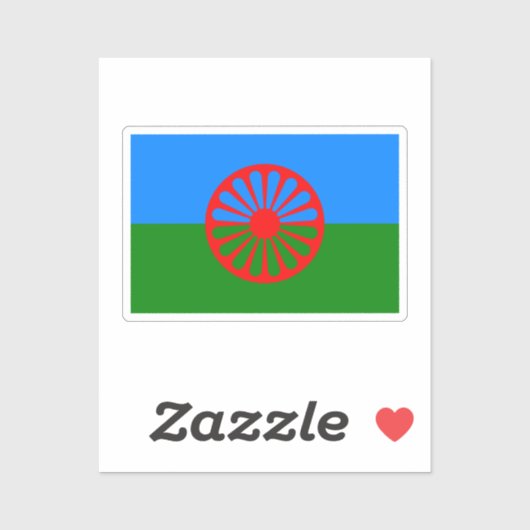 Sticker Drapeau du peuple rom (Feuille)