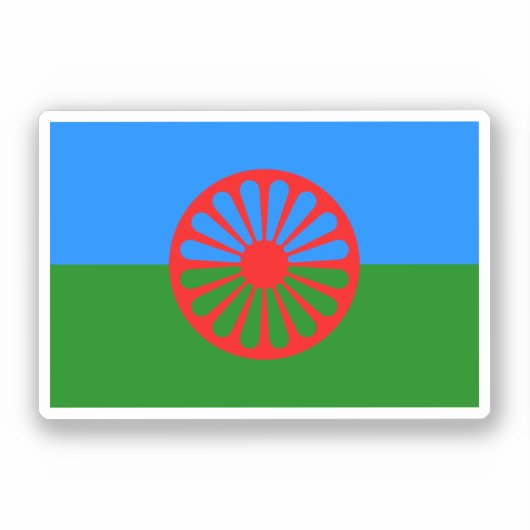 Sticker Drapeau du peuple rom (Recto)