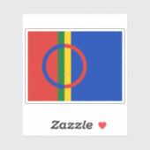 Sticker Drapeau du peuple sami (1986 - Actuel) (Feuille)