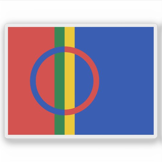 Sticker Drapeau du peuple sami (1986 - Actuel) (Devant)