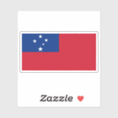 Sticker Drapeau du peuple samoan, Polynésie, Océanie (Feuille)