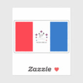 Sticker Drapeau du peuple Seri ou Comcaac, Mexique (Feuille)
