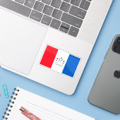 Sticker Drapeau du peuple Seri ou Comcaac, Mexique (Ordinateur portable avec iPhone)