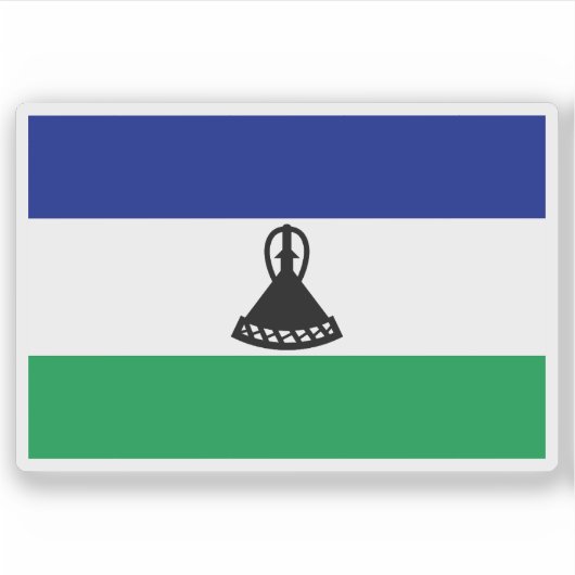 Sticker Drapeau du peuple Sotho, République d'Afrique du S (Devant)