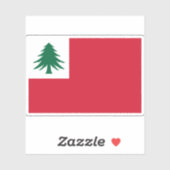 Sticker Drapeau du pin de Nouvelle-Angleterre (Feuille)