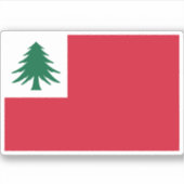 Sticker Drapeau du pin de Nouvelle-Angleterre (Devant)