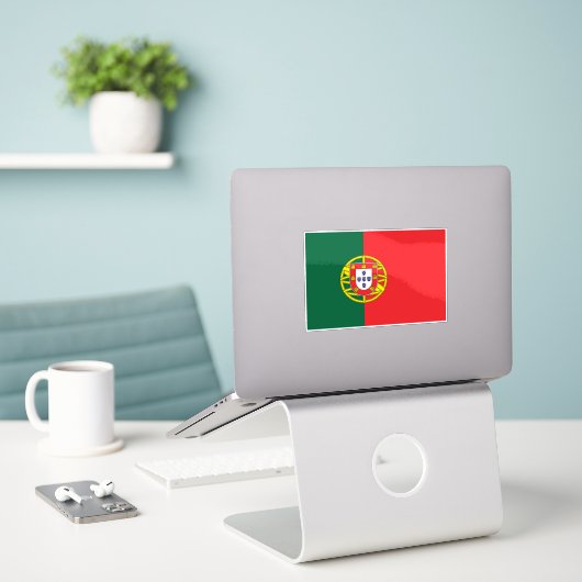 Sticker Drapeau du Portugal (Ordinateur portable sur le bureau)