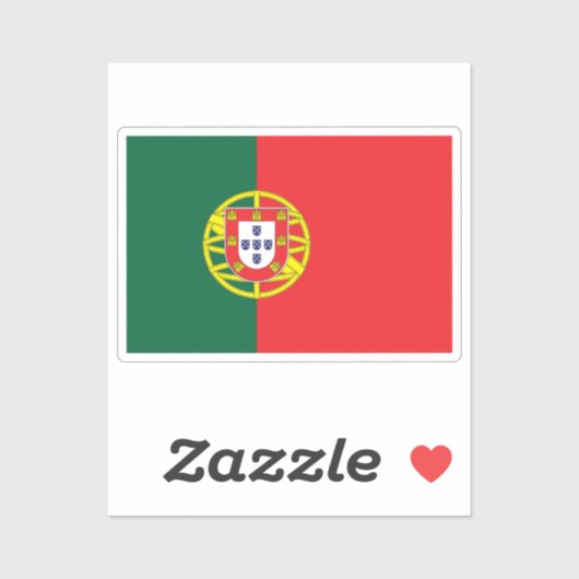 Sticker Drapeau du Portugal découpé sur mesure (Feuille)