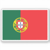 Sticker Drapeau du Portugal découpé sur mesure (Recto)