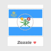 Sticker Drapeau du Queens, New York (Feuille)