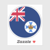 Sticker Drapeau du Queensland Australie (Feuille)