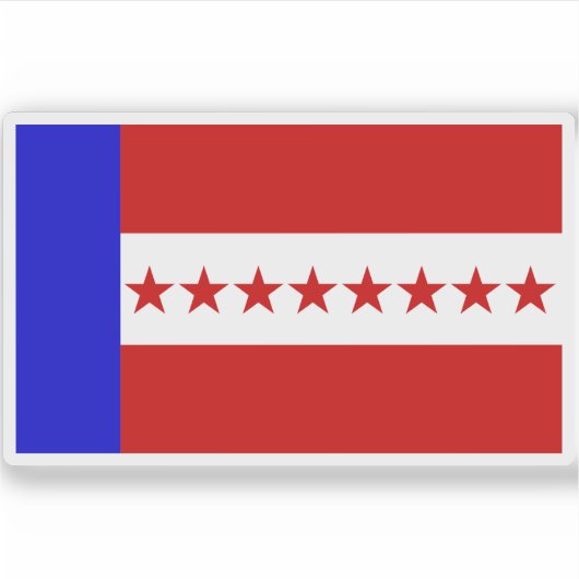 Sticker Drapeau du royaume Tuamotu (1832-1843) (Devant)