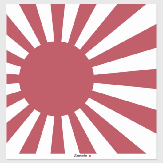 Sticker Drapeau du soleil levant impérial du Japon, Edo à  (Feuille)