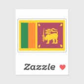 Sticker Drapeau du Sri Lanka (Feuille)