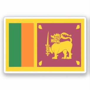 Sticker Drapeau du Sri Lanka
