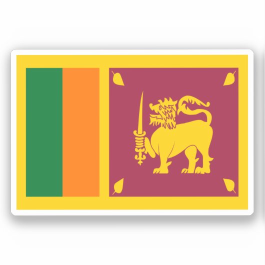 Sticker Drapeau du Sri Lanka (Recto)
