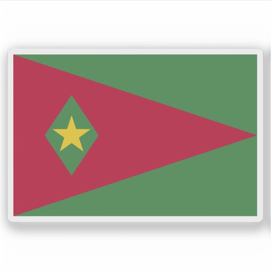 Sticker Drapeau du Suriname (proposition 1) (Devant)
